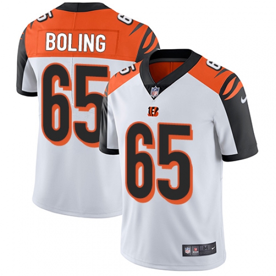 Youth Nike Cincinnati Bengals 65 Clint Boling Vapor Untouchable Limited White NFL Jersey