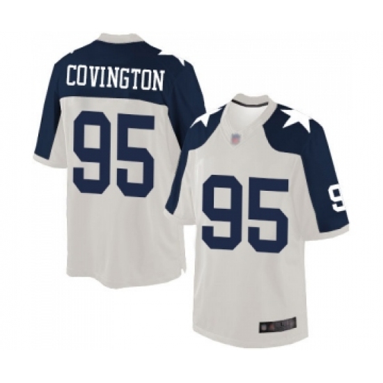 Men's Dallas Cowboys 95 Christian Covington Limited White Throwback Alternate Football Jersey