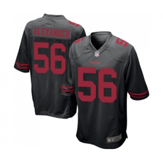 Men's San Francisco 49ers 56 Kwon Alexander Game Black Football Jersey