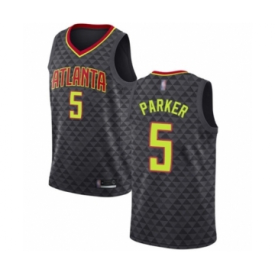 Youth Atlanta Hawks 5 Jabari Parker Swingman Black Basketball Jersey - Icon Edition