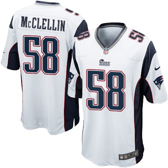 Men's Nike New England Patriots 58 Shea McClellin Game White NFL Jersey