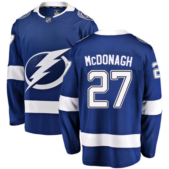 Men's Tampa Bay Lightning 27 Ryan McDonagh Fanatics Branded Royal Blue Home Breakaway NHL Jersey - Click Image to Close