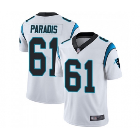 Men's Carolina Panthers 61 Matt Paradis White Vapor Untouchable Limited Player Football Jersey