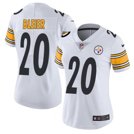 Women's Nike Pittsburgh Steelers 20 Rocky Bleier White Vapor Untouchable Limited Player NFL Jersey