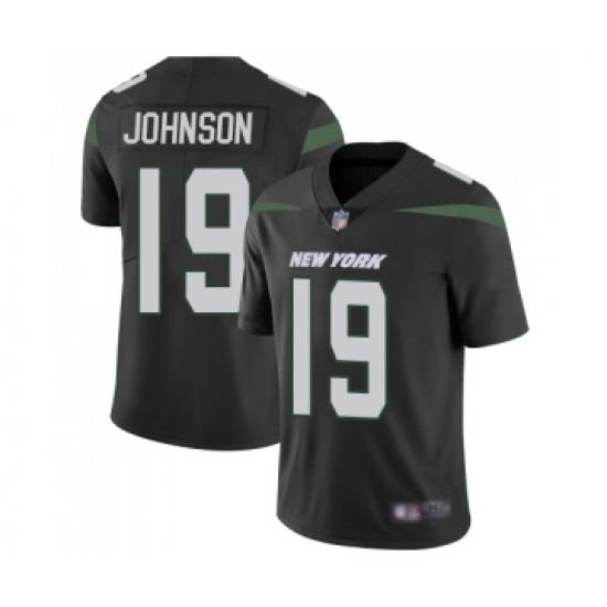 Men's New York Jets 19 Keyshawn Johnson Black Alternate Vapor Untouchable Limited Player Football Jersey