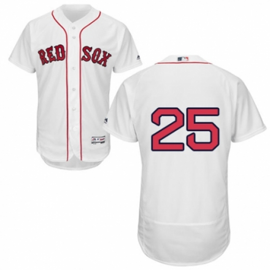 Men's Majestic Boston Red Sox 25 Tony Conigliaro White Home Flex Base Authentic Collection MLB Jersey