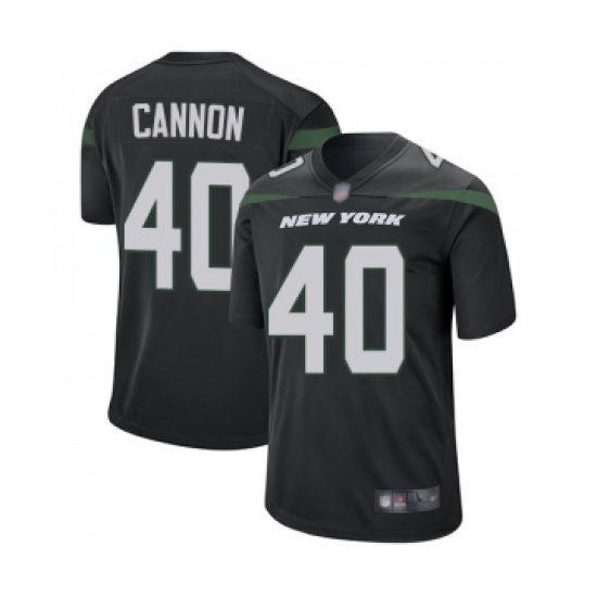 Men's New York Jets 40 Trenton Cannon Game Black Alternate Football Jersey