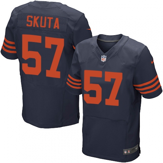 Men's Nike Chicago Bears 57 Dan Skuta Elite Navy Blue Alternate NFL Jersey