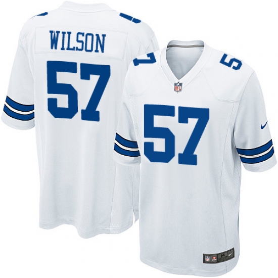 Men's Nike Dallas Cowboys 57 Damien Wilson Game White NFL Jersey