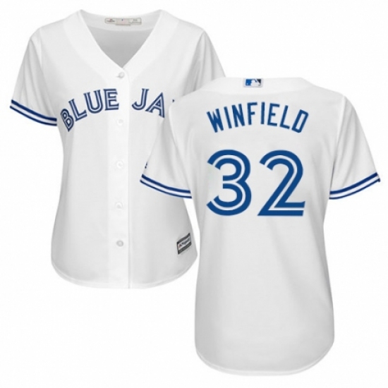 Women's Majestic Toronto Blue Jays 32 Dave Winfield Authentic White Home MLB Jersey