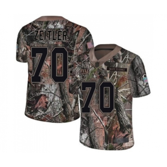 Men's New York Giants 70 Kevin Zeitler Limited Camo Rush Realtree Football Jersey