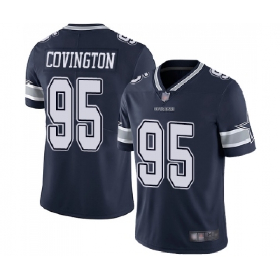 Men's Dallas Cowboys 95 Christian Covington Navy Blue Team Color Vapor Untouchable Limited Player Football Jersey