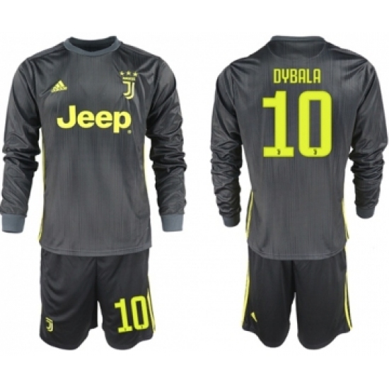 Juventus 10 Dybala Third Long Sleeves Soccer Club Jersey