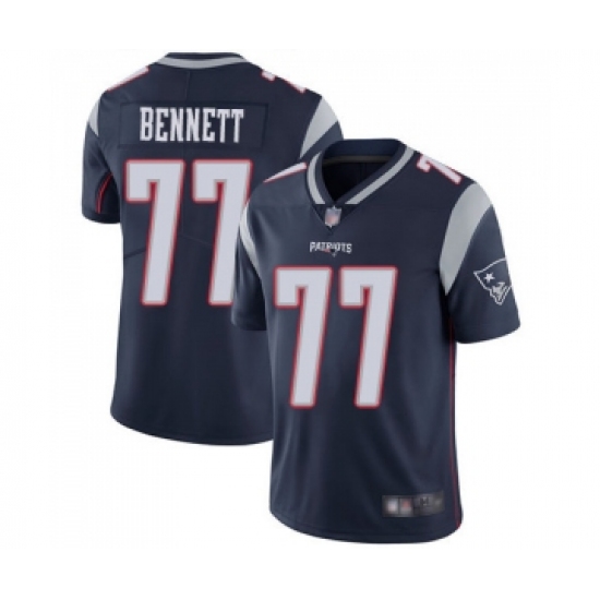Men's New England Patriots 77 Michael Bennett Navy Blue Team Color Vapor Untouchable Limited Player Football Jersey
