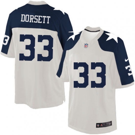 Men's Nike Dallas Cowboys 33 Tony Dorsett Limited White Throwback Alternate NFL Jersey