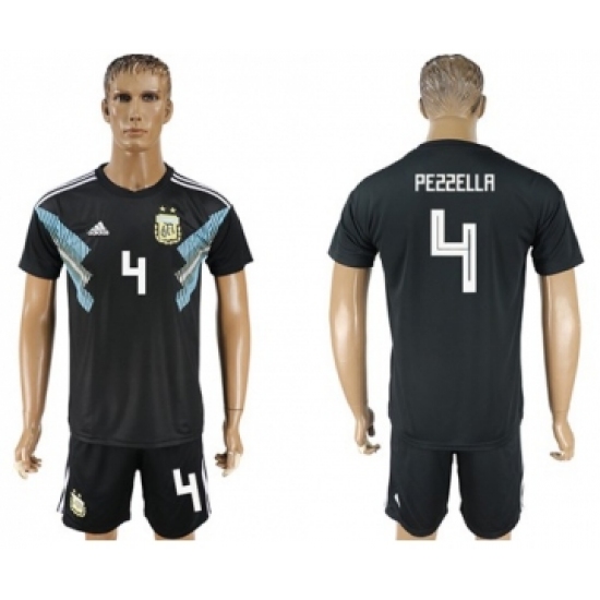 Argentina 4 Pezzella Away Soccer Country Jersey