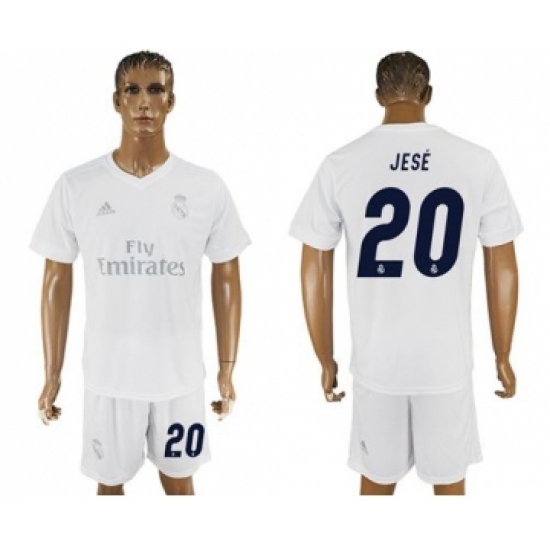 Real Madrid 20 Jese Marine Environmental Protection Home Soccer Club Jersey