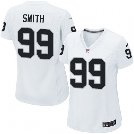 Women's Nike Oakland Raiders 99 Aldon Smith Game White NFL Jersey