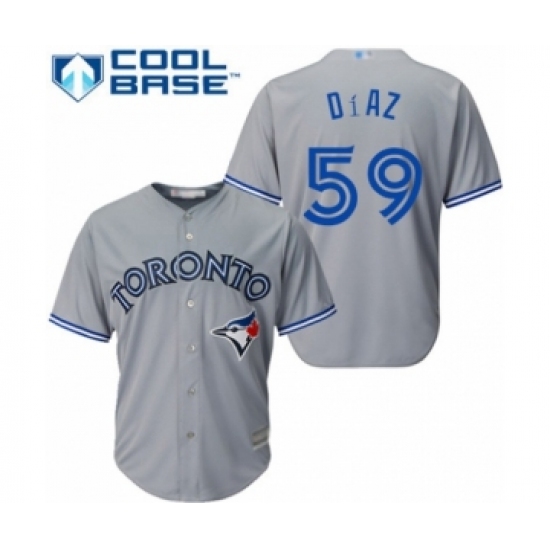 Youth Toronto Blue Jays 59 Yennsy Diaz Authentic Grey Road Baseball Player Jersey