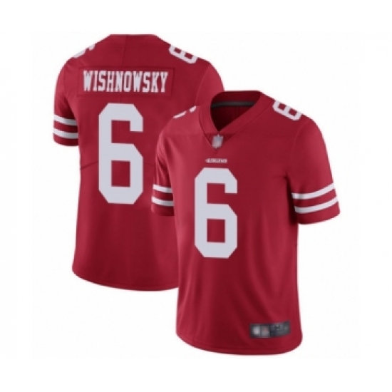 Youth San Francisco 49ers 6 Mitch Wishnowsky Red Team Color Vapor Untouchable Limited Player Football Jersey