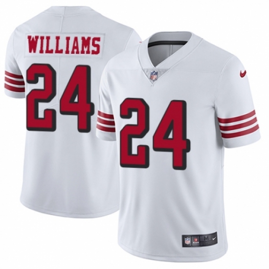 Youth Nike San Francisco 49ers 24 K'Waun Williams Limited White Rush Vapor Untouchable NFL Jersey