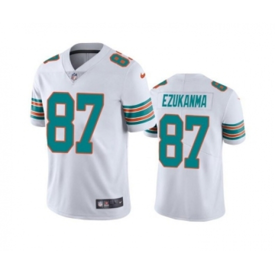 Men's Miami Dolphins 87 Erik Ezukanma White Color Rush Limited Stitched Football Jersey