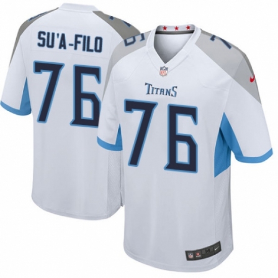 Men's Nike Tennessee Titans 76 Xavier Su'a-Filo Game White NFL Jersey