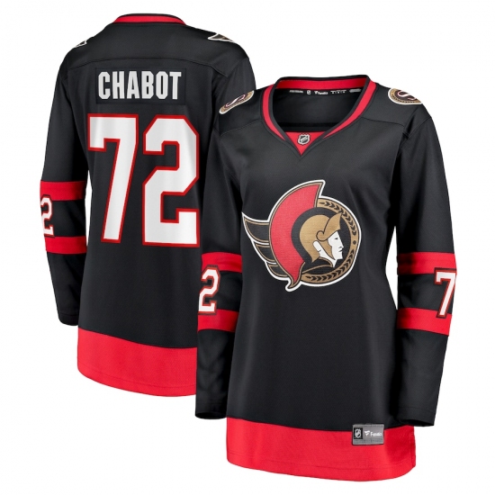Women's Ottawa Senators 72 Thomas Chabot Fanatics Branded Black 2020-21 Home Premier Breakaway Player Jersey