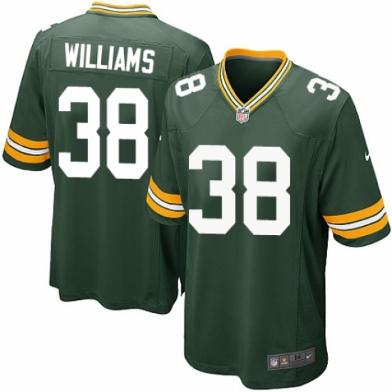 Men's Nike Green Bay Packers 38 Tramon Williams Game Green Team Color NFL Jersey