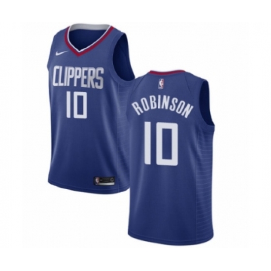 Men's Nike Los Angeles Clippers 10 Jerome Robinson Swingman Blue NBA Jersey - Icon Edition