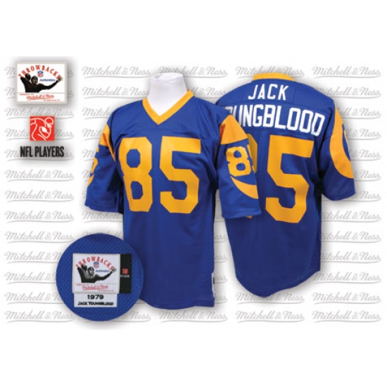 Mitchell and Ness Los Angeles Rams 85 Jack Youngblood Authentic 1979 Blue Throwback NFL Jersey