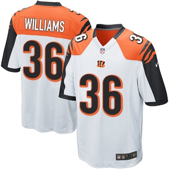 Men's Nike Cincinnati Bengals 36 Shawn Williams Game White NFL Jersey