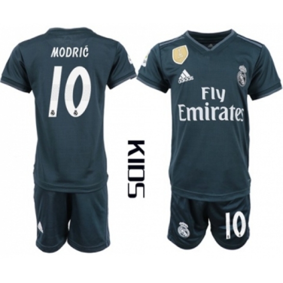 Real Madrid 10 Modric Away Kid Soccer Club Jersey