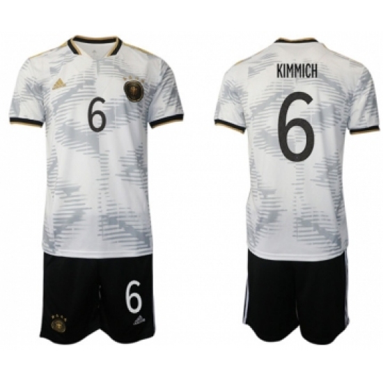 Men's Germany 6 Kimmich White Home Soccer Jersey Suit