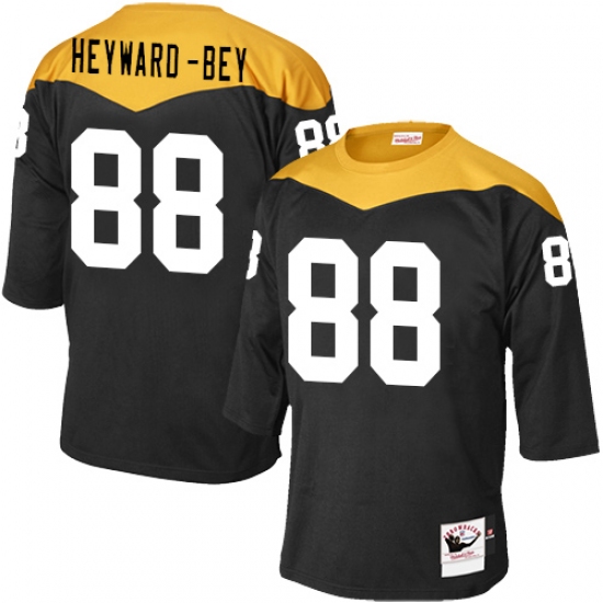 Men's Mitchell and Ness Pittsburgh Steelers 88 Darrius Heyward-Bey Elite Black 1967 Home Throwback NFL Jersey