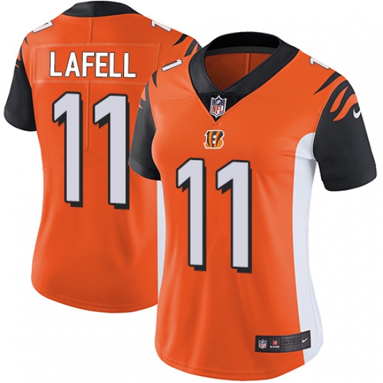 Women's Nike Cincinnati Bengals 11 Brandon LaFell Vapor Untouchable Limited Orange Alternate NFL Jersey