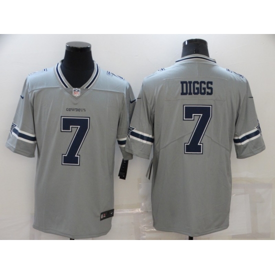 Men's Dallas Cowboys 7 Trevon Diggs Gray Limited Player Jersey