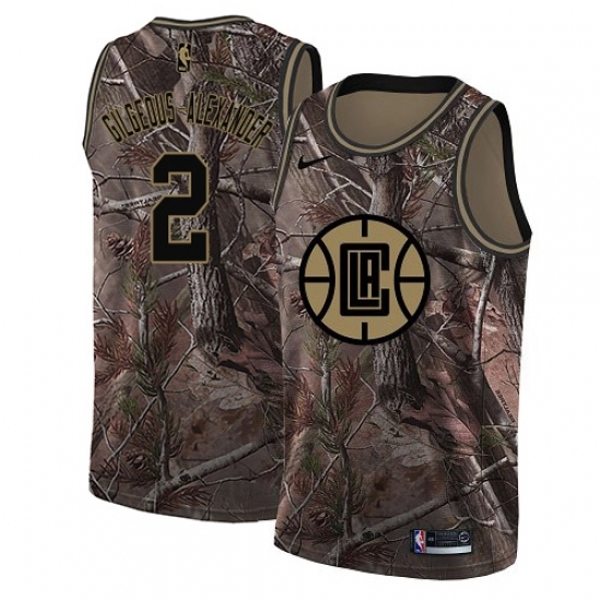 Men's Nike Los Angeles Clippers 2 Shai Gilgeous-Alexander Swingman Camo Realtree Collection NBA Jersey