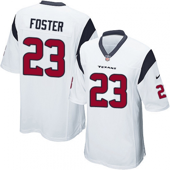 Men's Nike Houston Texans 23 Arian Foster Game White NFL Jersey