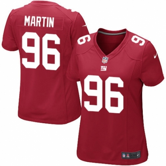 Women's Nike New York Giants 96 Kareem Martin Game Red Alternate NFL Jersey