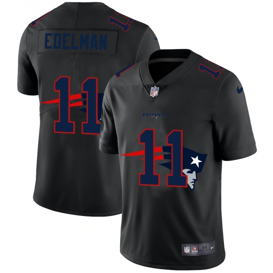 Men's New England Patriots 11 Julian Edelman Black Nike Black Shadow Edition Limited Jersey