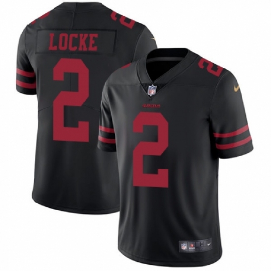 Youth Nike San Francisco 49ers 2 Jeff Locke Black Vapor Untouchable Elite Player NFL Jersey