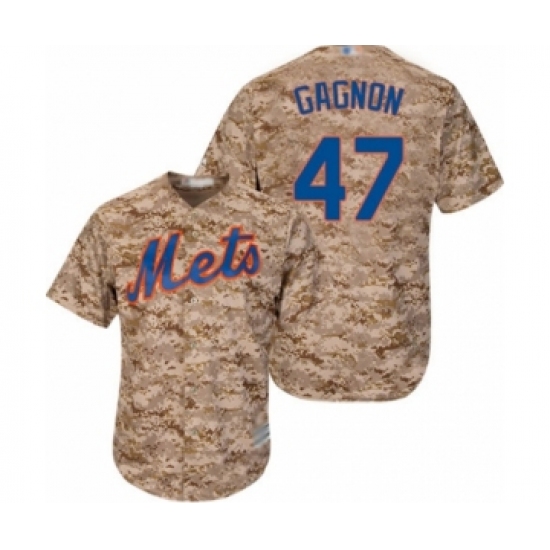 Men's New York Mets 47 Drew Gagnon Authentic Camo Alternate Cool Base Baseball Player Jersey