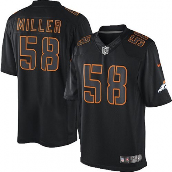 Men's Nike Denver Broncos 58 Von Miller Limited Black Impact NFL Jersey
