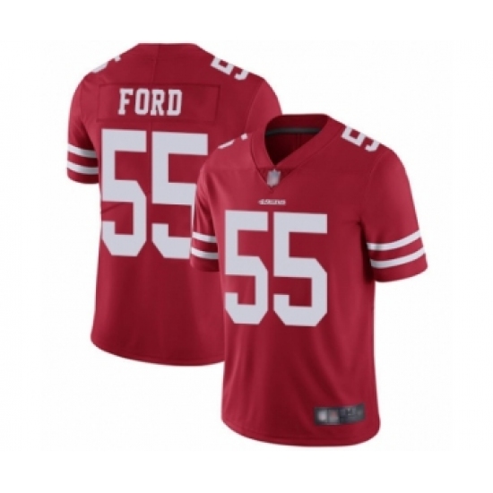 Men's San Francisco 49ers 55 Dee Ford Red Team Color Vapor Untouchable Limited Player Football Jersey