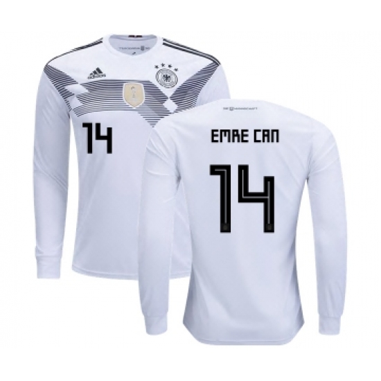 Germany 14 Emre Can Home Long Sleeves Kid Soccer Country Jersey