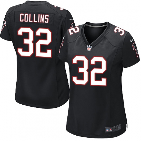 Women's Nike Atlanta Falcons 32 Jalen Collins Game Black Alternate NFL Jersey