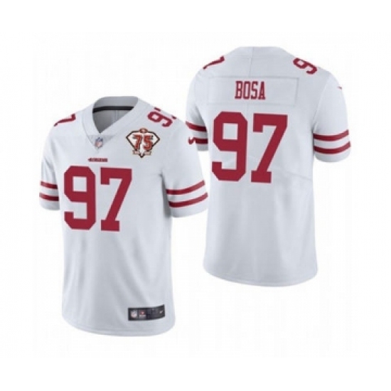 Men's San Francisco 49ers 97 Nick Bosa White 2021 75th Anniversary Vapor Untouchable Limited Jersey