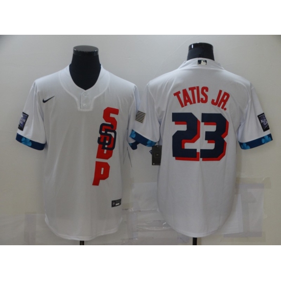 Men's San Diego Padres 23 Fernando Tatis Jr. Nike White 2021 All-Star Game Authentic Jersey