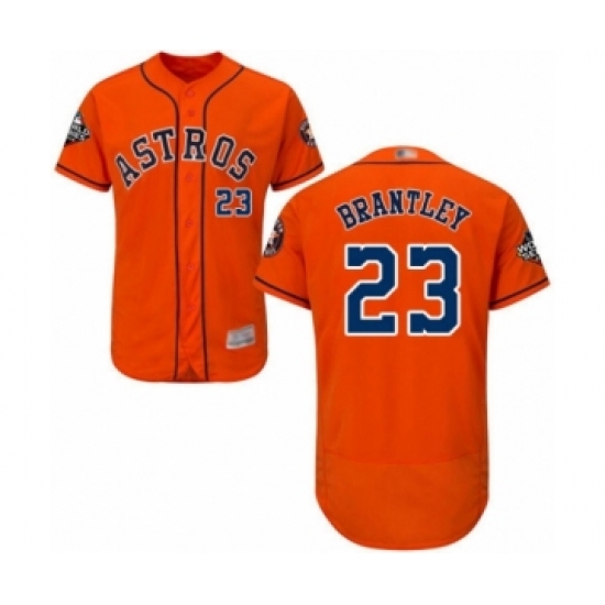 Men's Houston Astros 23 Michael Brantley Orange Alternate Flex Base Authentic Collection 2019 World Series Bound Baseball Jersey